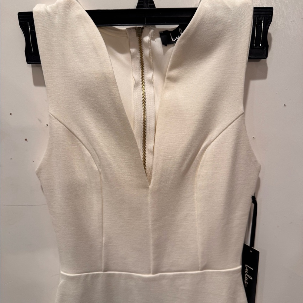 Lulu's Cream Sleeveless Dress